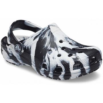 Crocs Klassiska Marbled Clogs Pojke Svarta | Sverige 1324BEXC